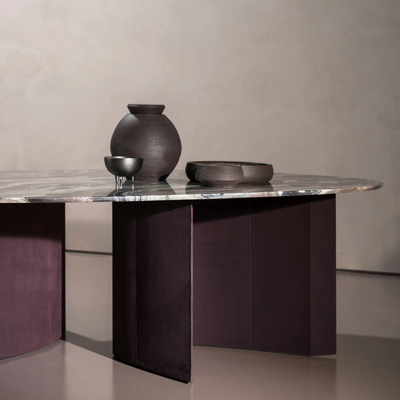 Ronchamp Kashmir Prune Dining Table By Baxter