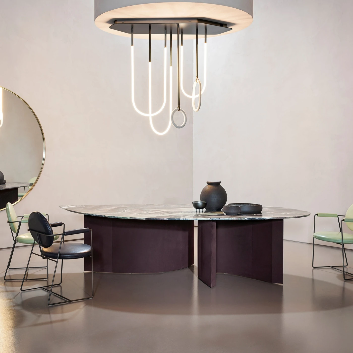 Ronchamp Kashmir Prune Dining Table By Baxter