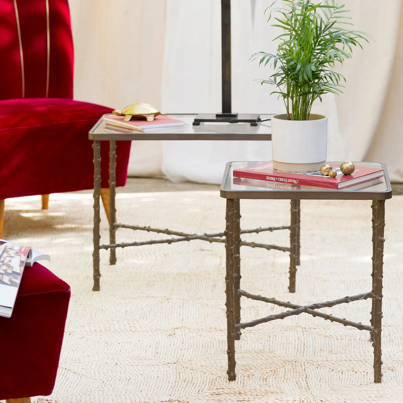 Rosa Canina 05 Glass Top Table