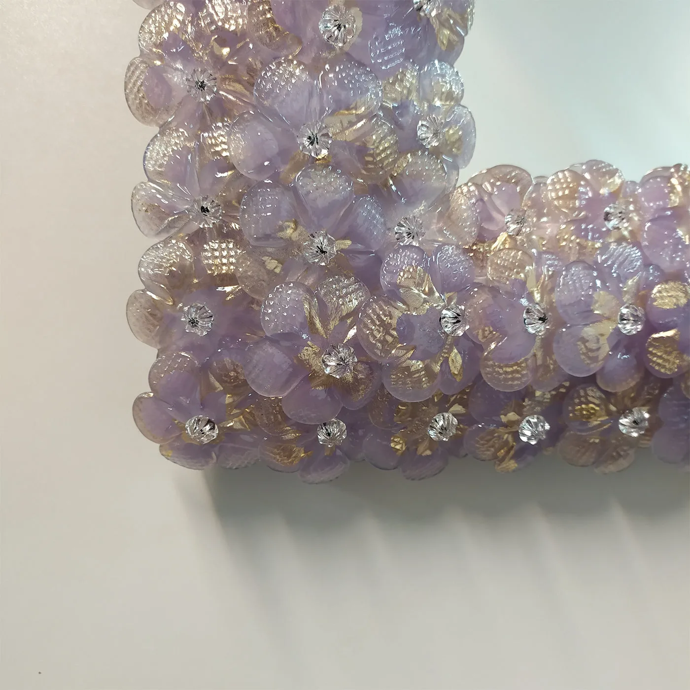 Roseto Glicine Oro Rectangular Wall Mirror