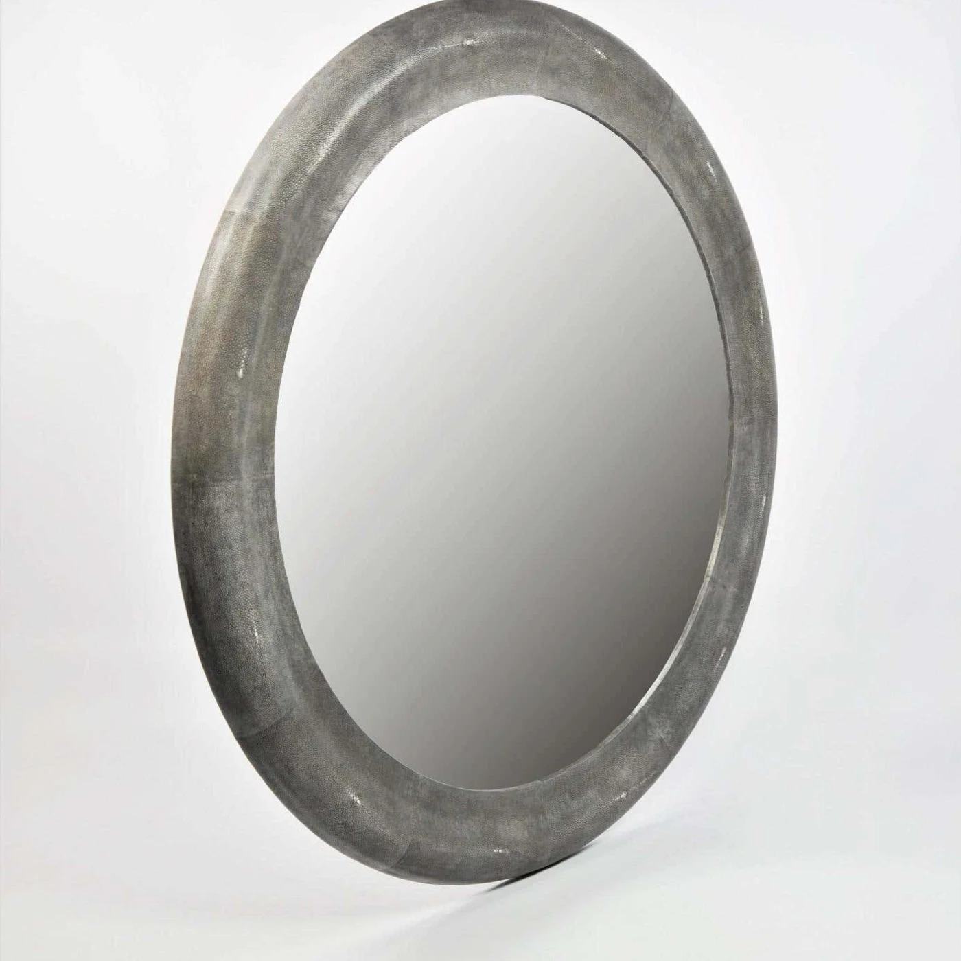 Round Shagreen Mirror