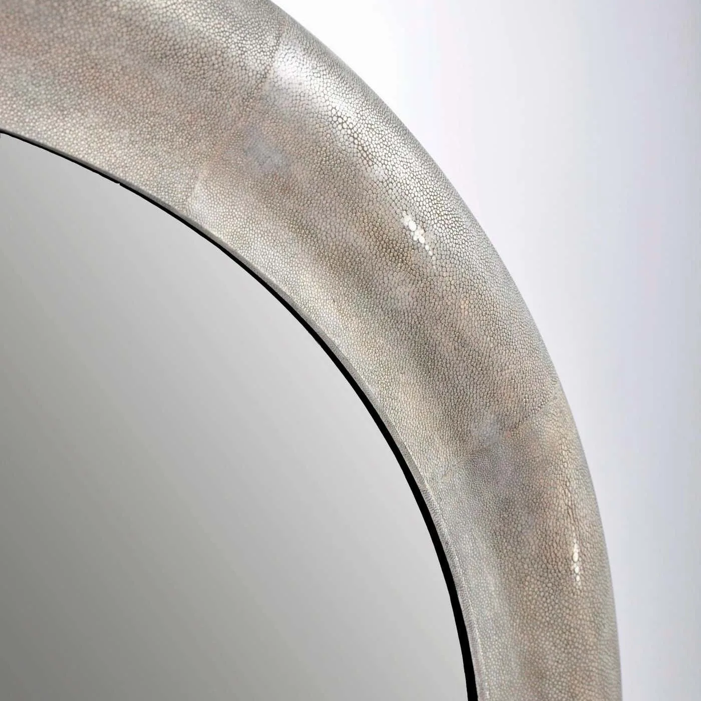 Round Shagreen Mirror