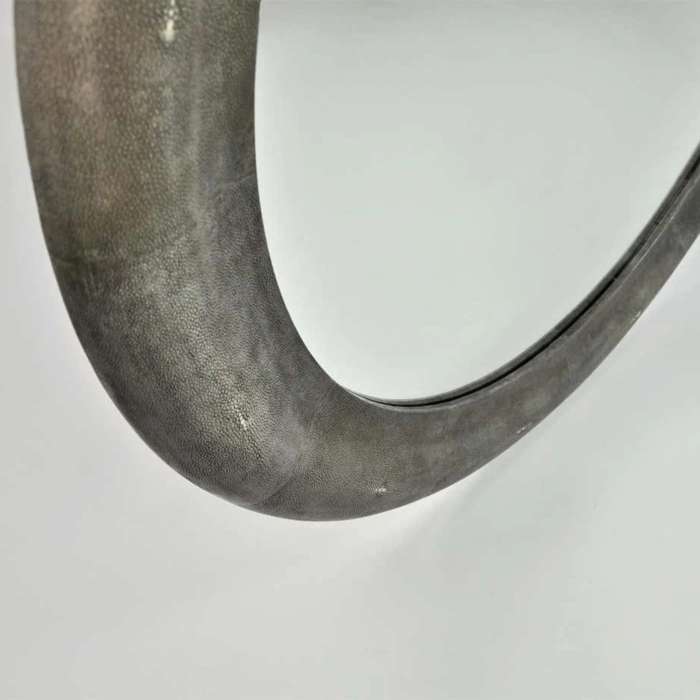 Round Shagreen Mirror