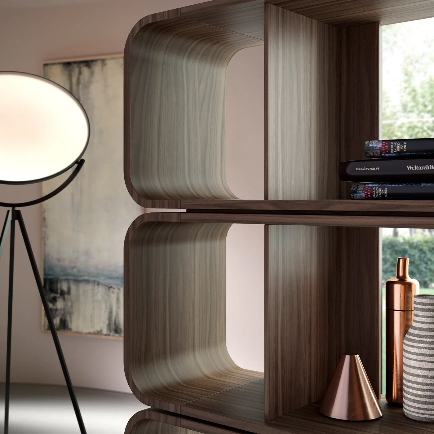 Round Up Canaletto Walnut Bookcase