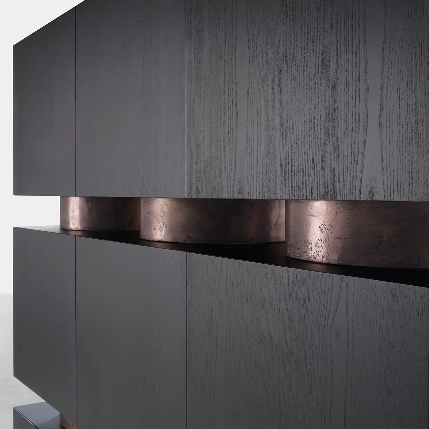 Rubik Black Matt Ash Veneer Cabinet