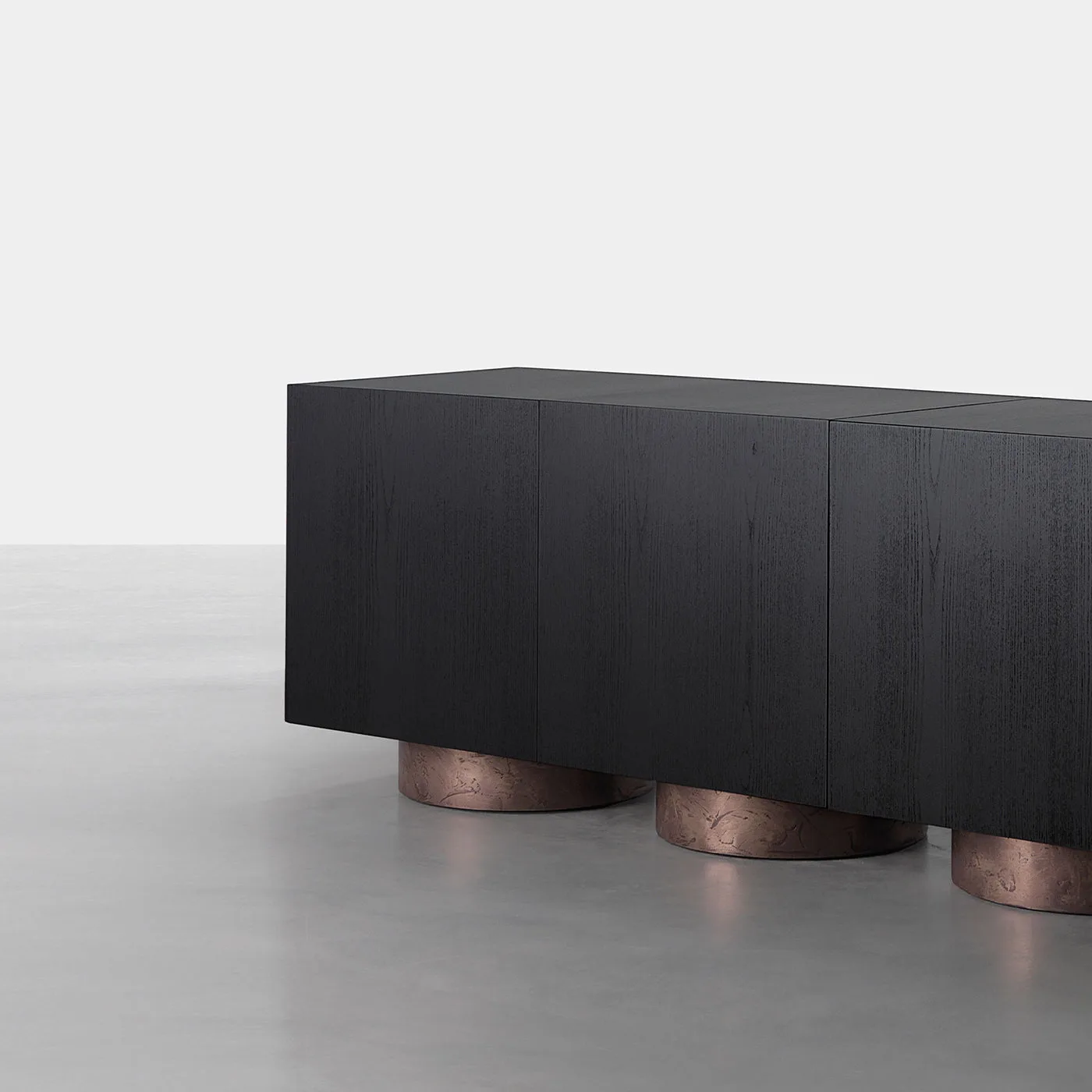 Rubik Black Ash Sideboard By Dainelli Studio