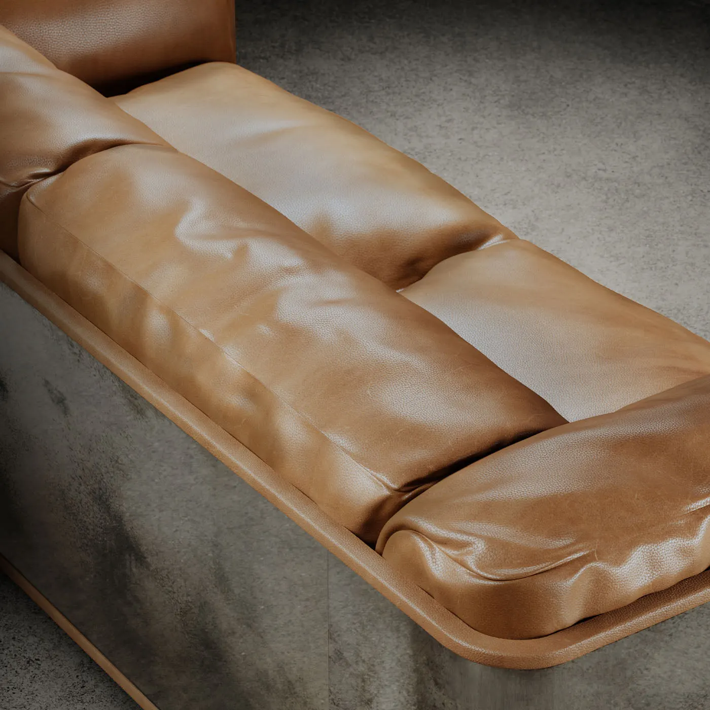 Saint Germain Brown Leather Sofa