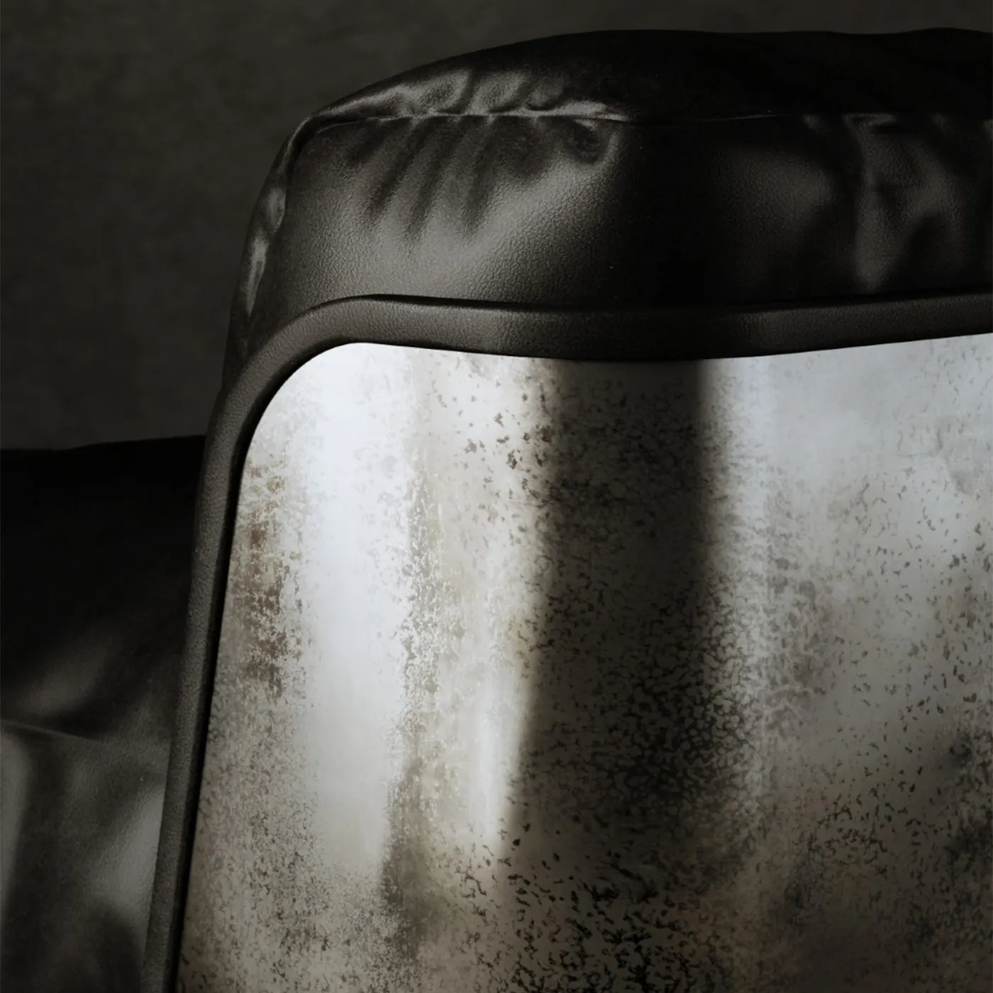 Souvenir Armless Chair Black Leather