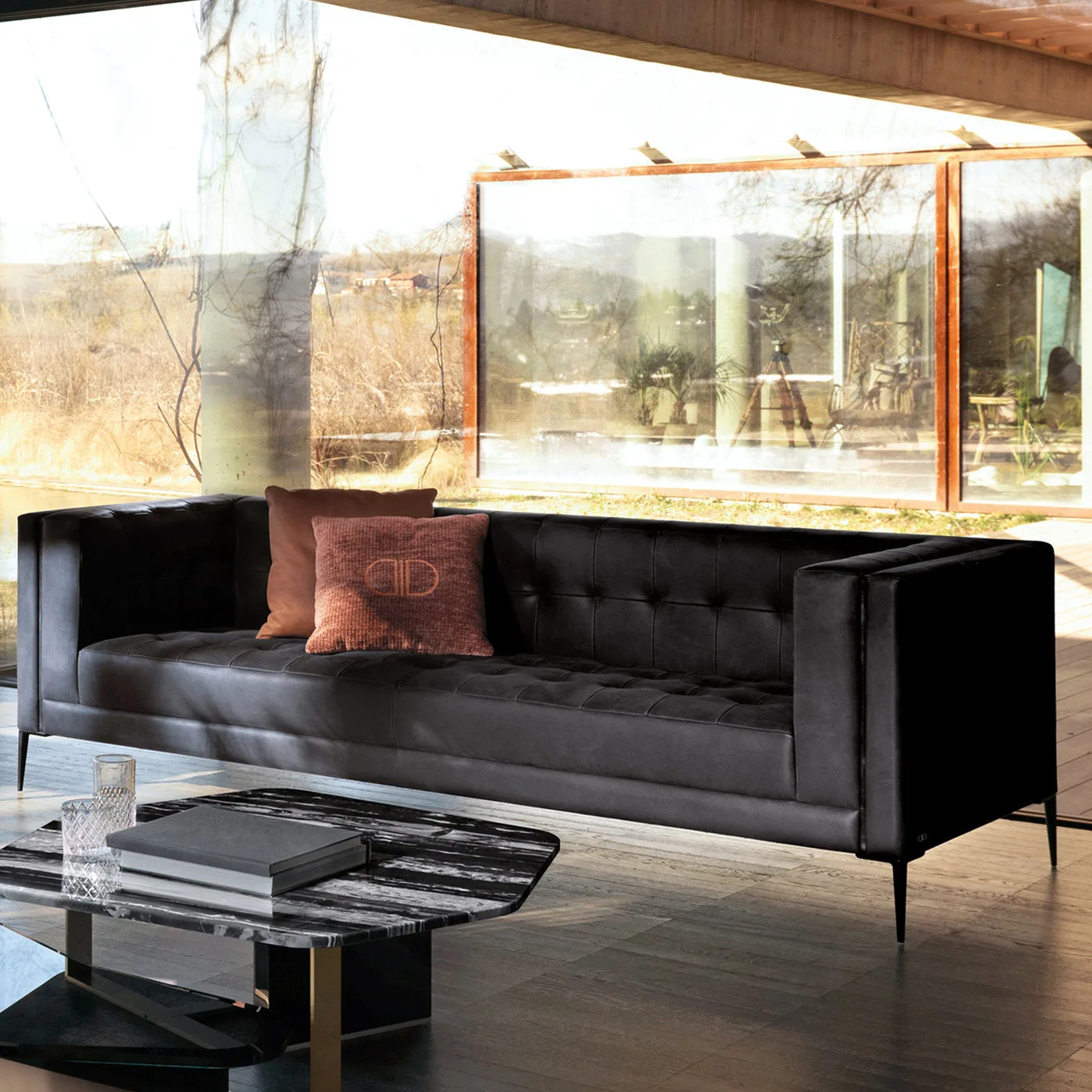 Samarkanda Leather Tufted Sofa