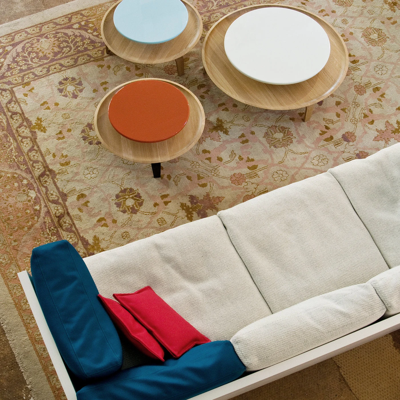 Secreto Round 90 White Top Coffee Table