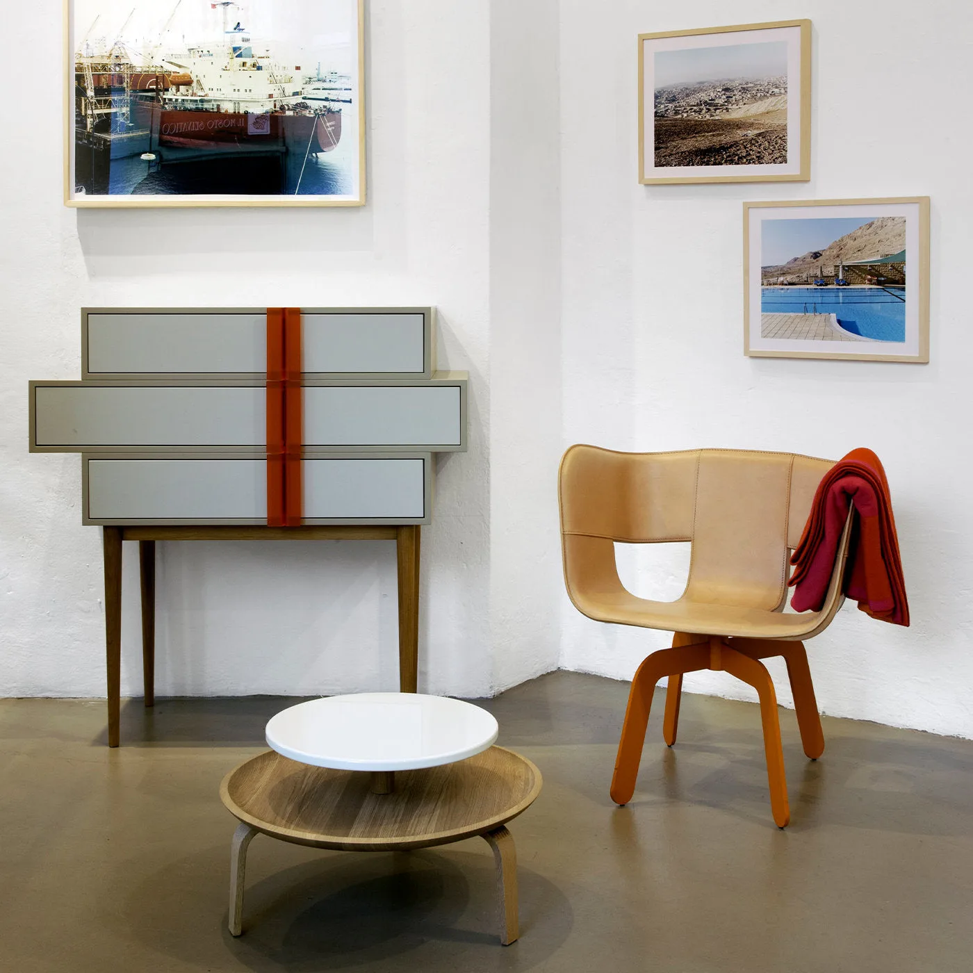 Secreto Round 90 White Top Coffee Table