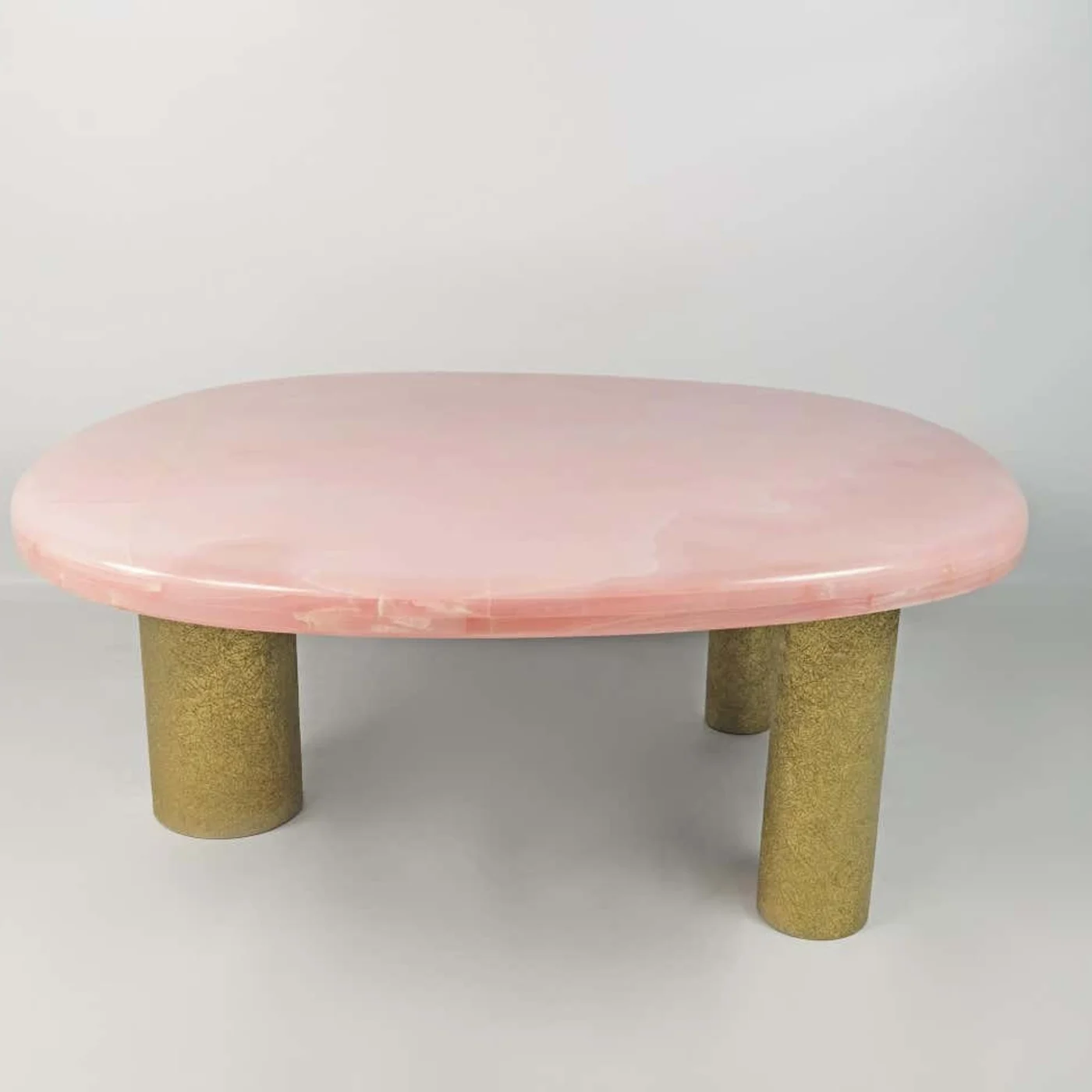 Set of 2 Organic Coffee Tables In Pink Onyx