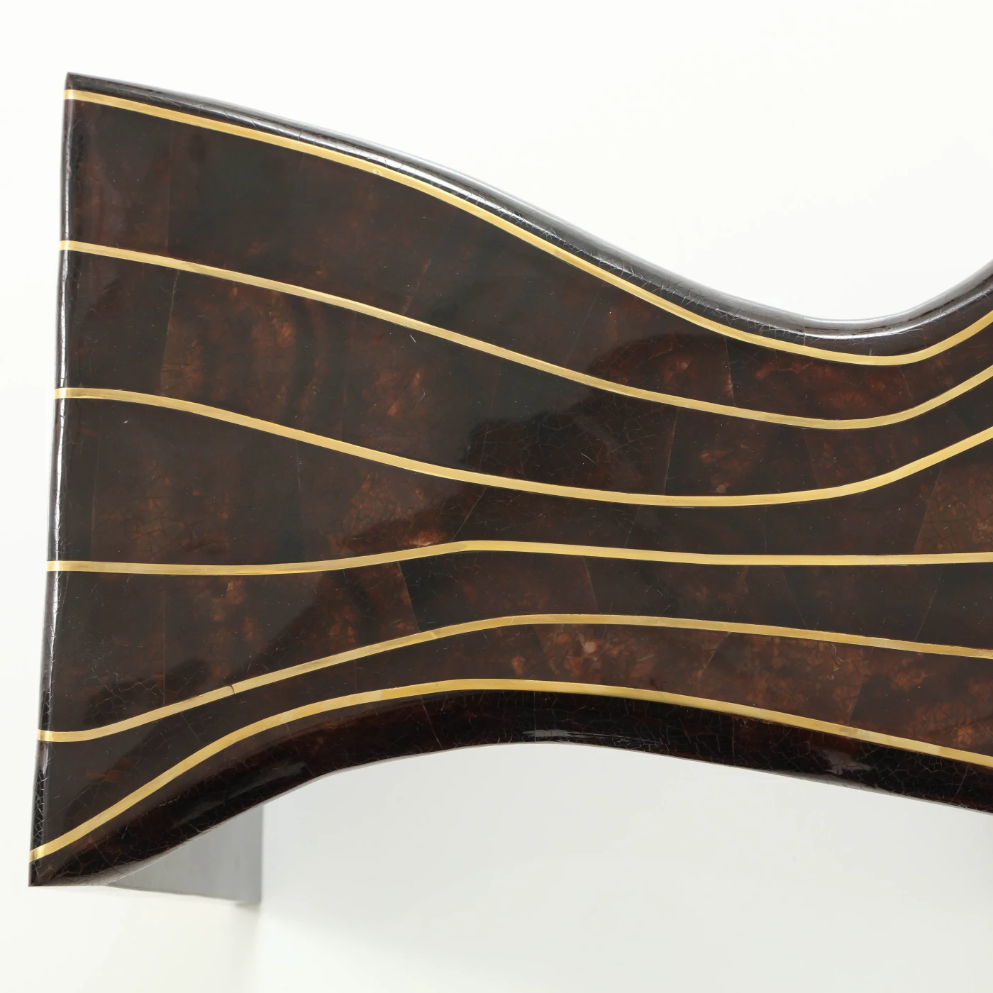 Shagreen & Sea Shell Nesting Tables with Brass Details