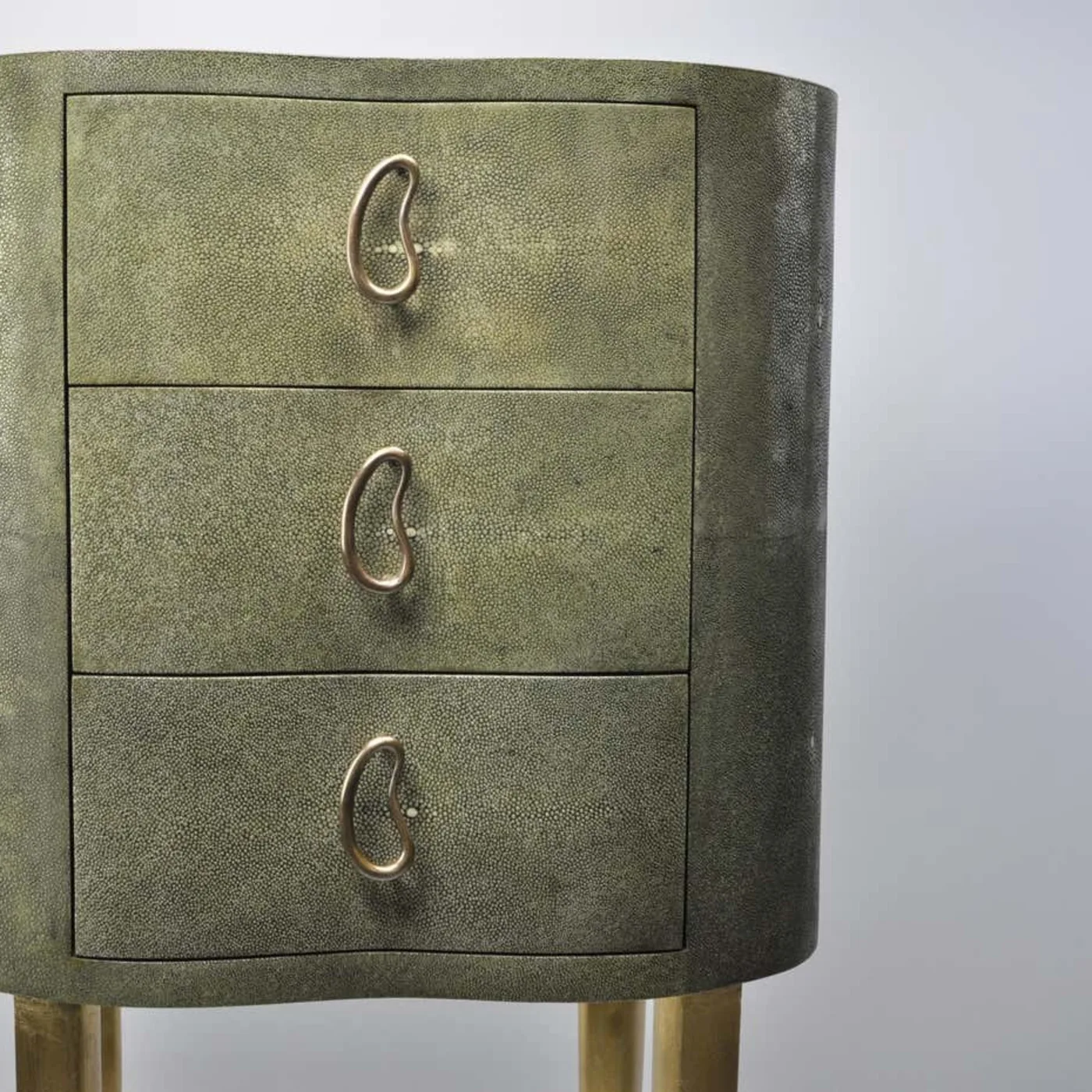 Shagreen Cabinet Stelar With An Organic Shape