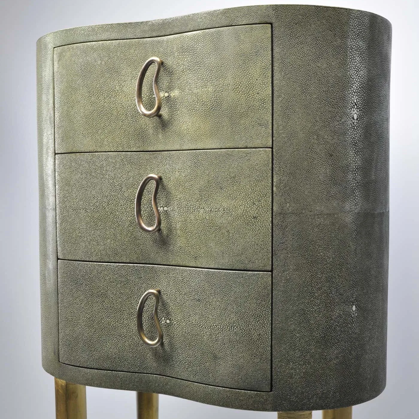 Shagreen Cabinet Stelar With An Organic Shape