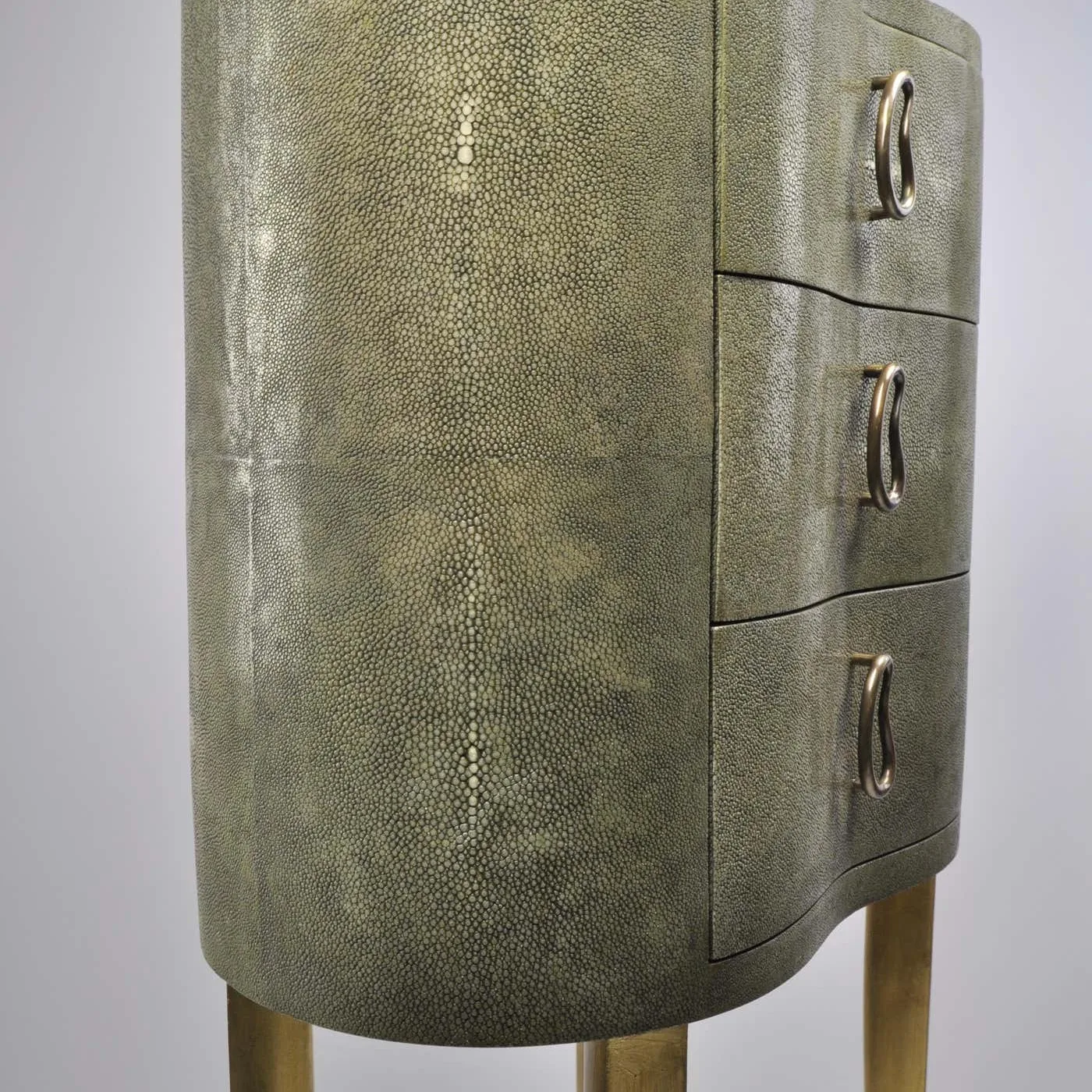Shagreen Cabinet Stelar With An Organic Shape