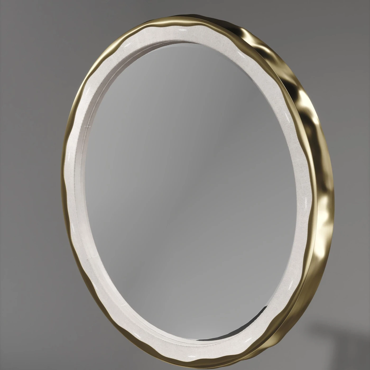 Shagreen Mirror with Bronze Patina Brass Frame