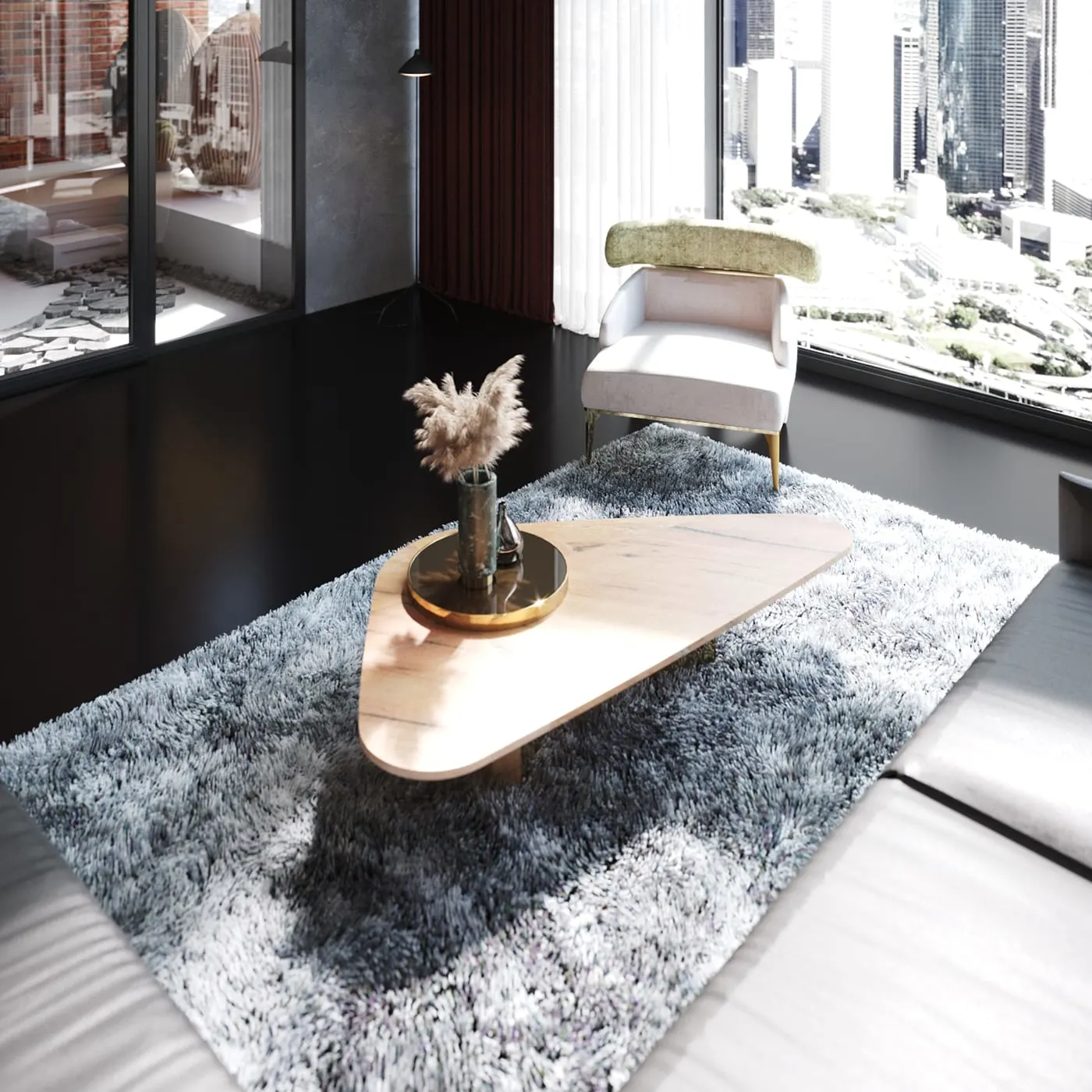 Silas Pink Marble Coffee Table