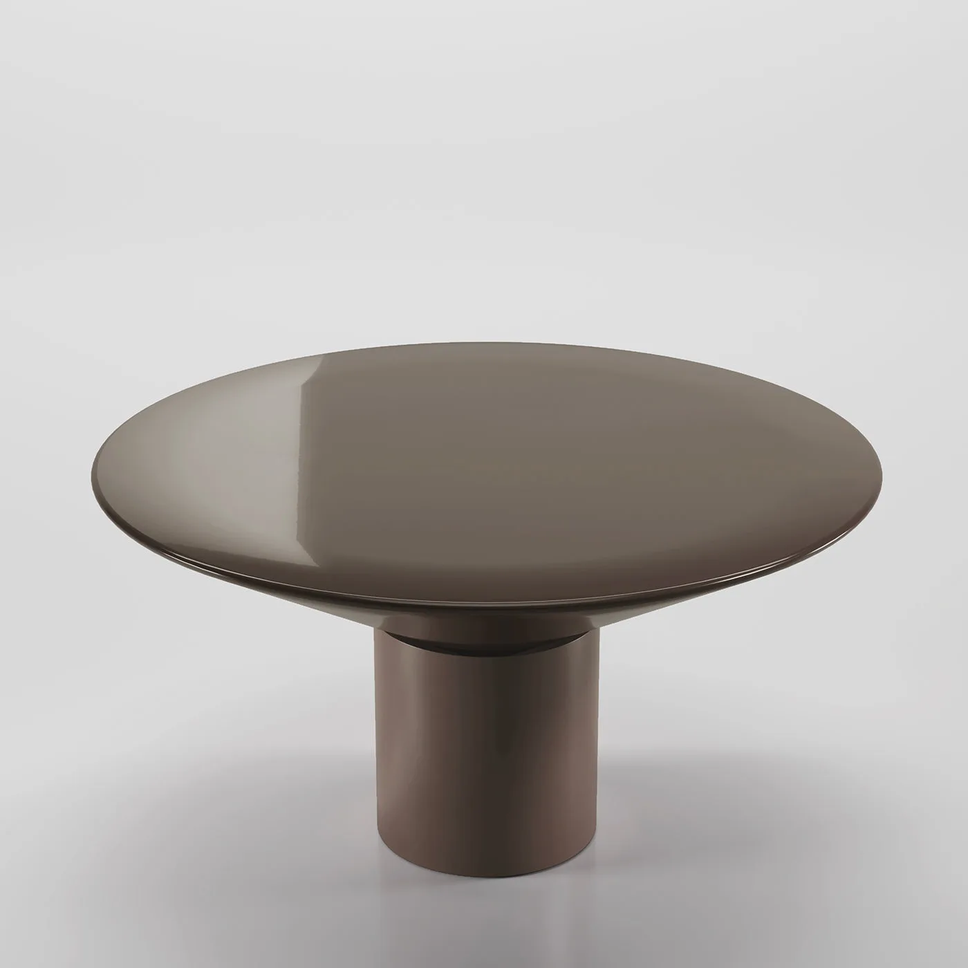 Silo Lacquered Glossy Moor Oak Wood Dining Table