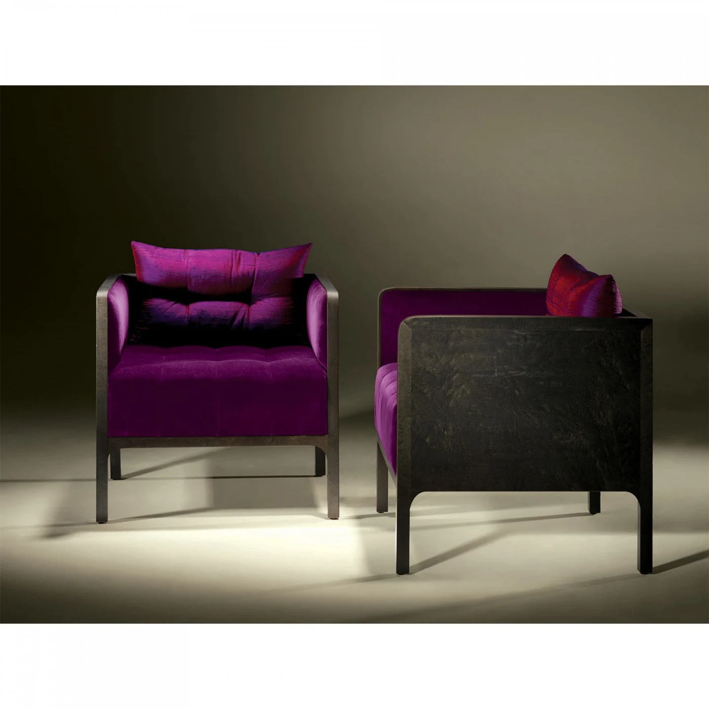 Sintra Purple Tufted Armchair