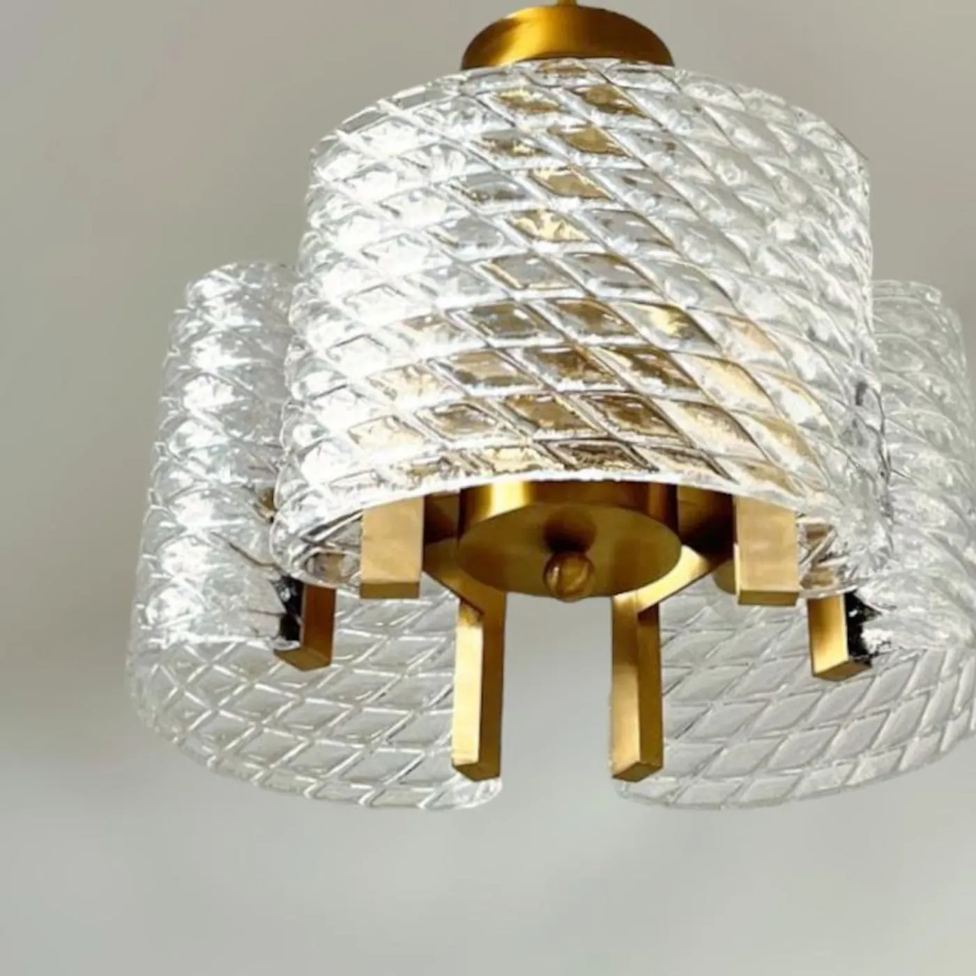 Six Lights Diamante Chandelier