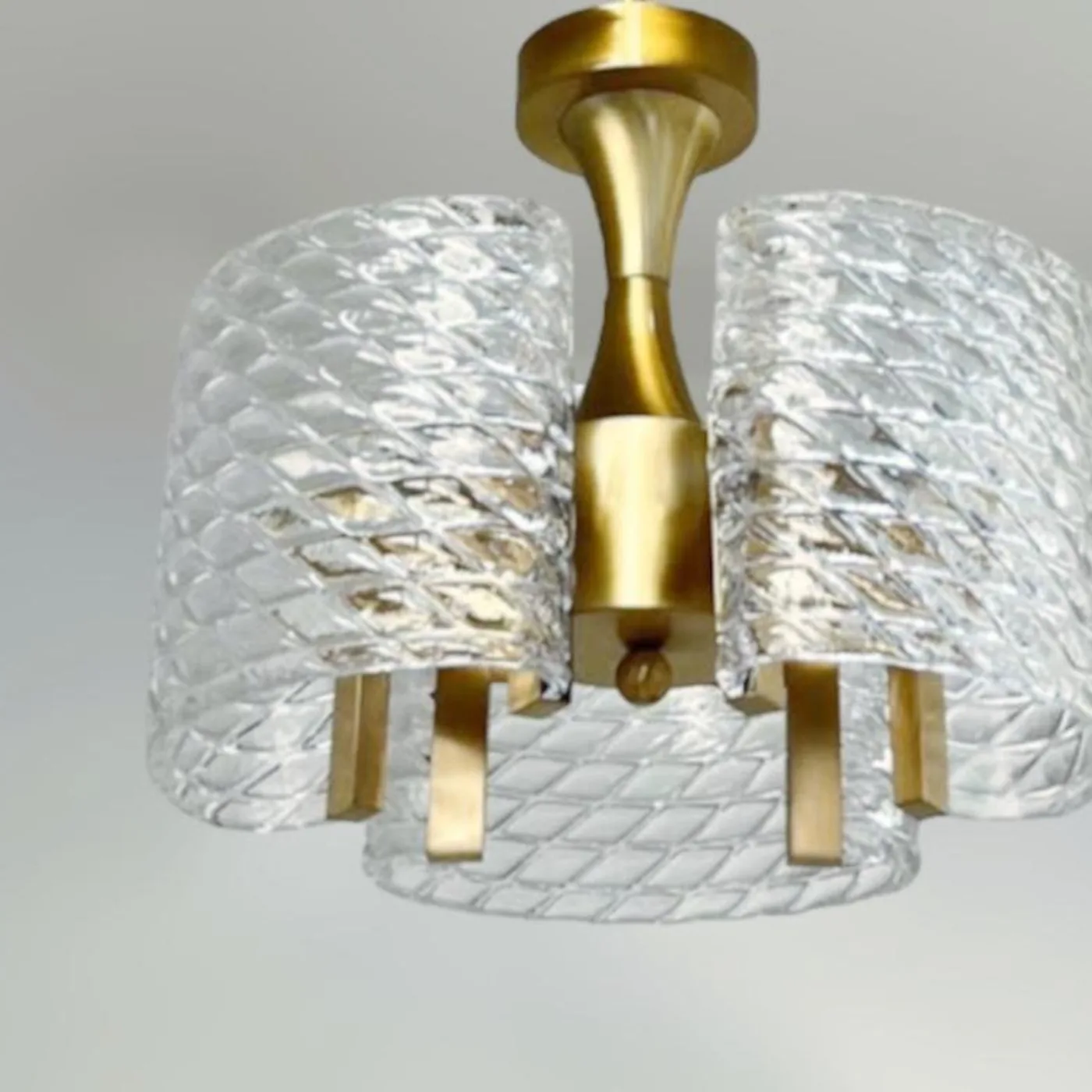 Six Lights Diamante Chandelier