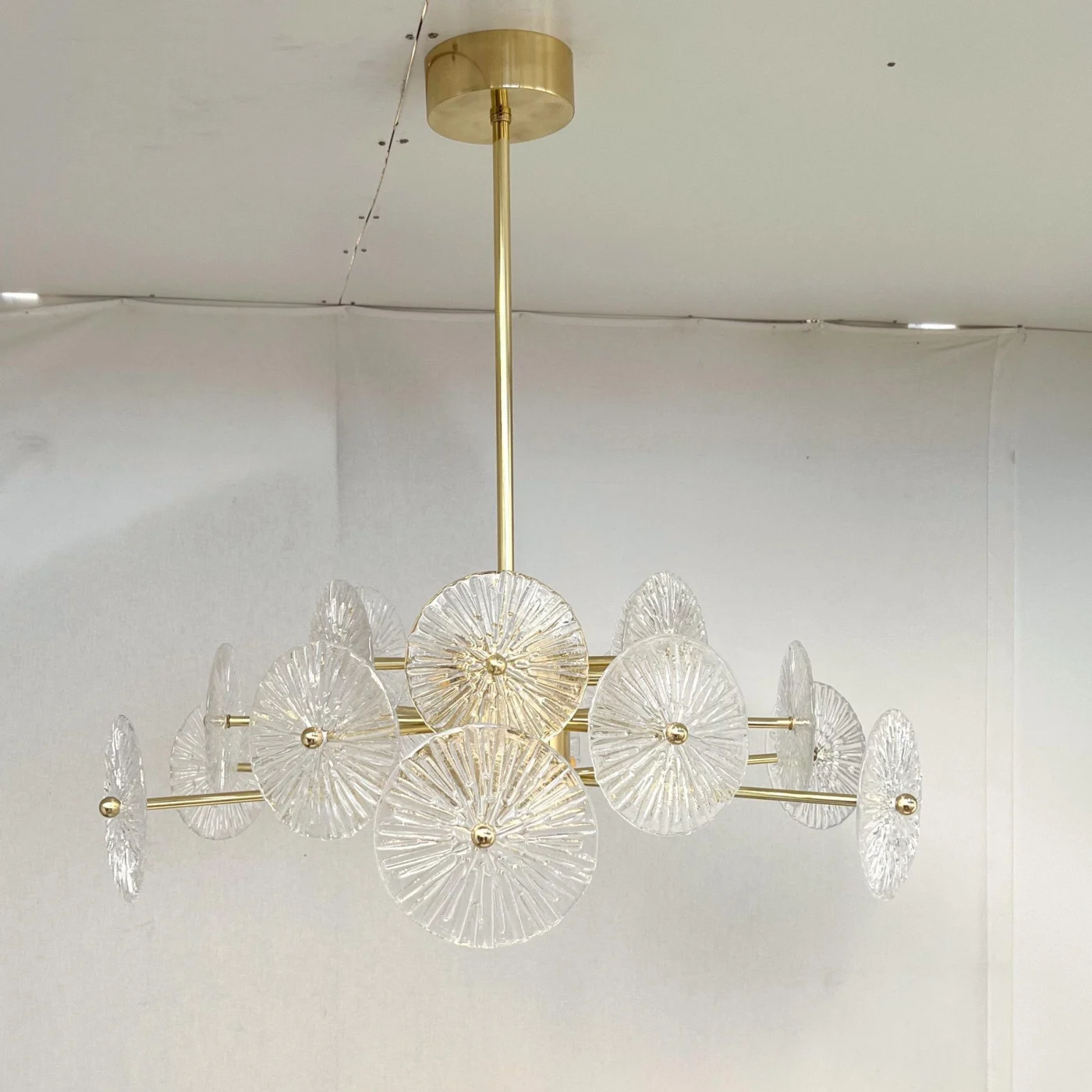 Six Lights Loto Discs Chandelier