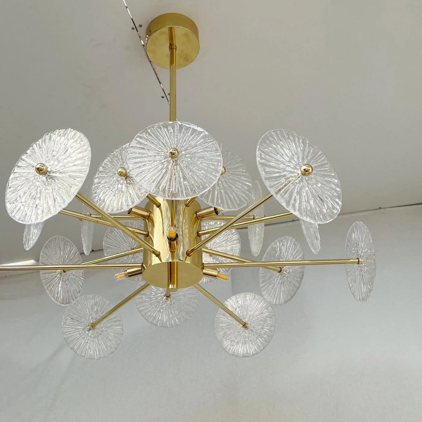 Six Lights Loto Discs Chandelier