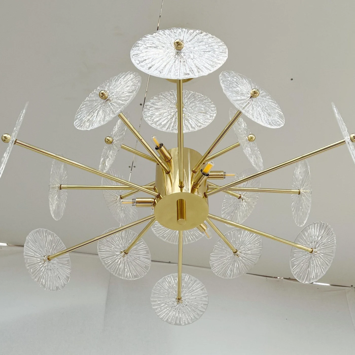 Six Lights Loto Discs Chandelier