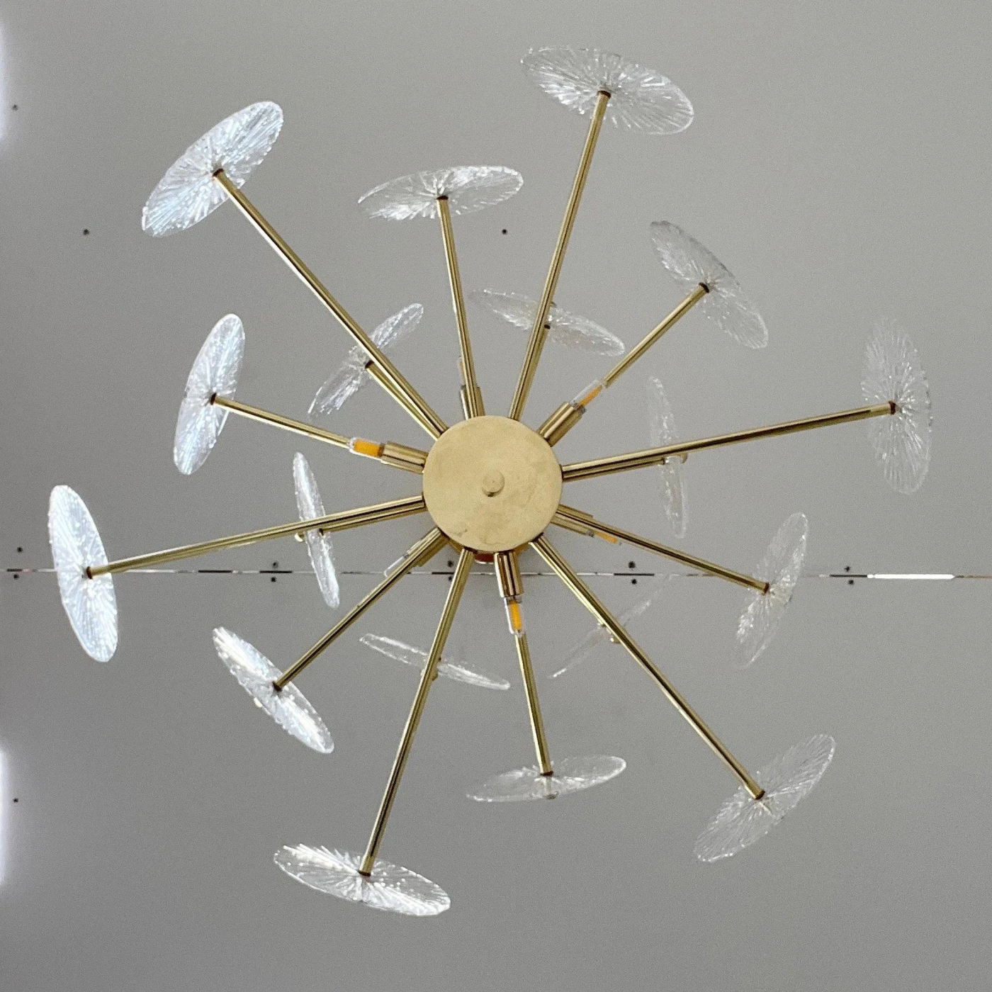 Six Lights Loto Discs Chandelier