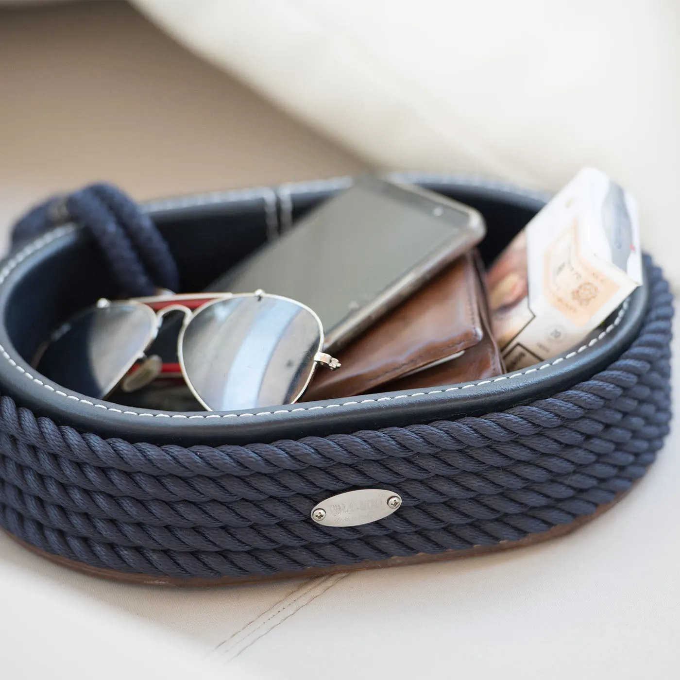 Small Blue Oval Vide-Poche