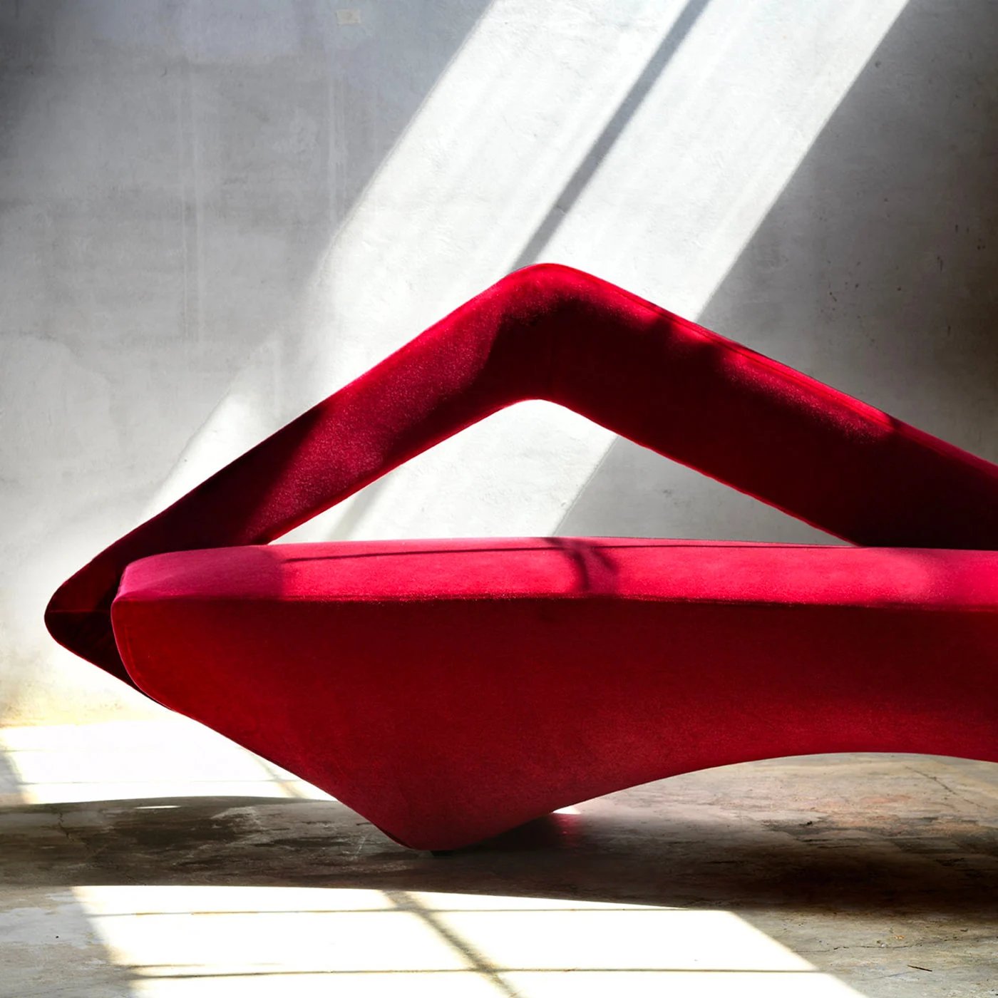 Soft Machine Burgundy With Zig Zagg Backrest Sofa