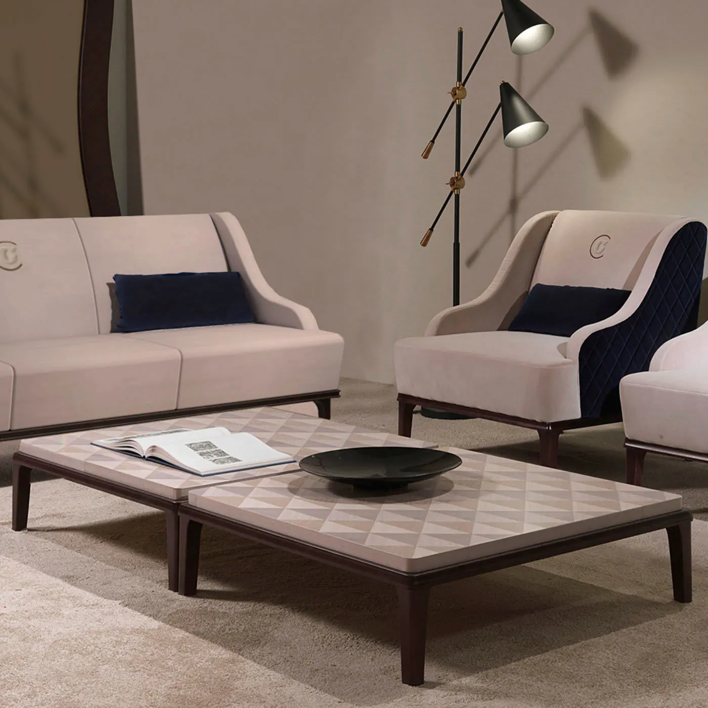 Square Inlaid Coffee Table