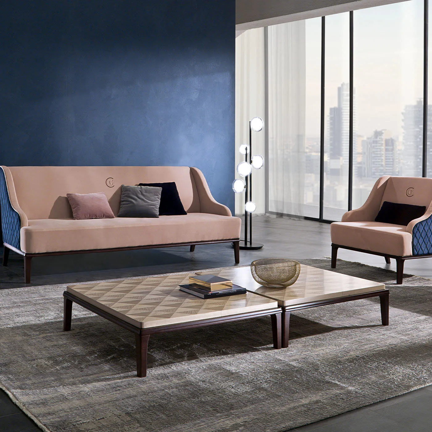 Square Inlaid Coffee Table