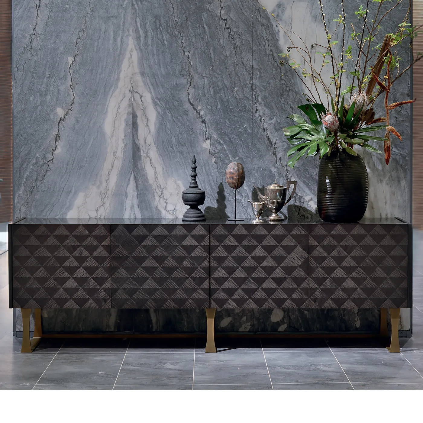 Square Sycamore Sideboard