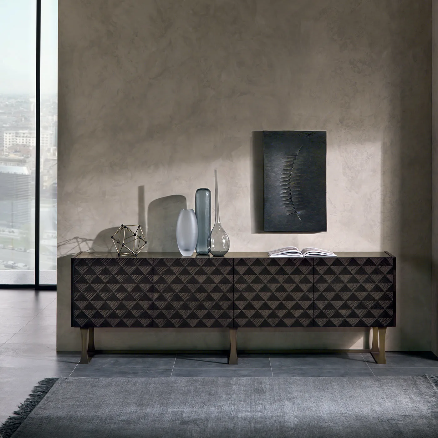 Square Sycamore Sideboard