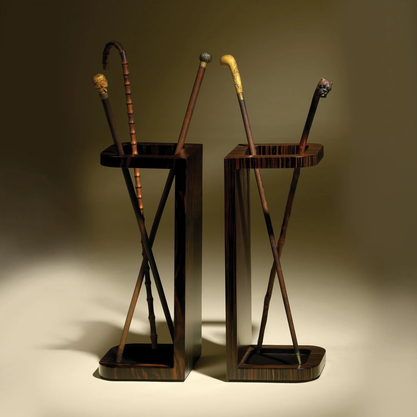Square Ebony Umbrella Stand