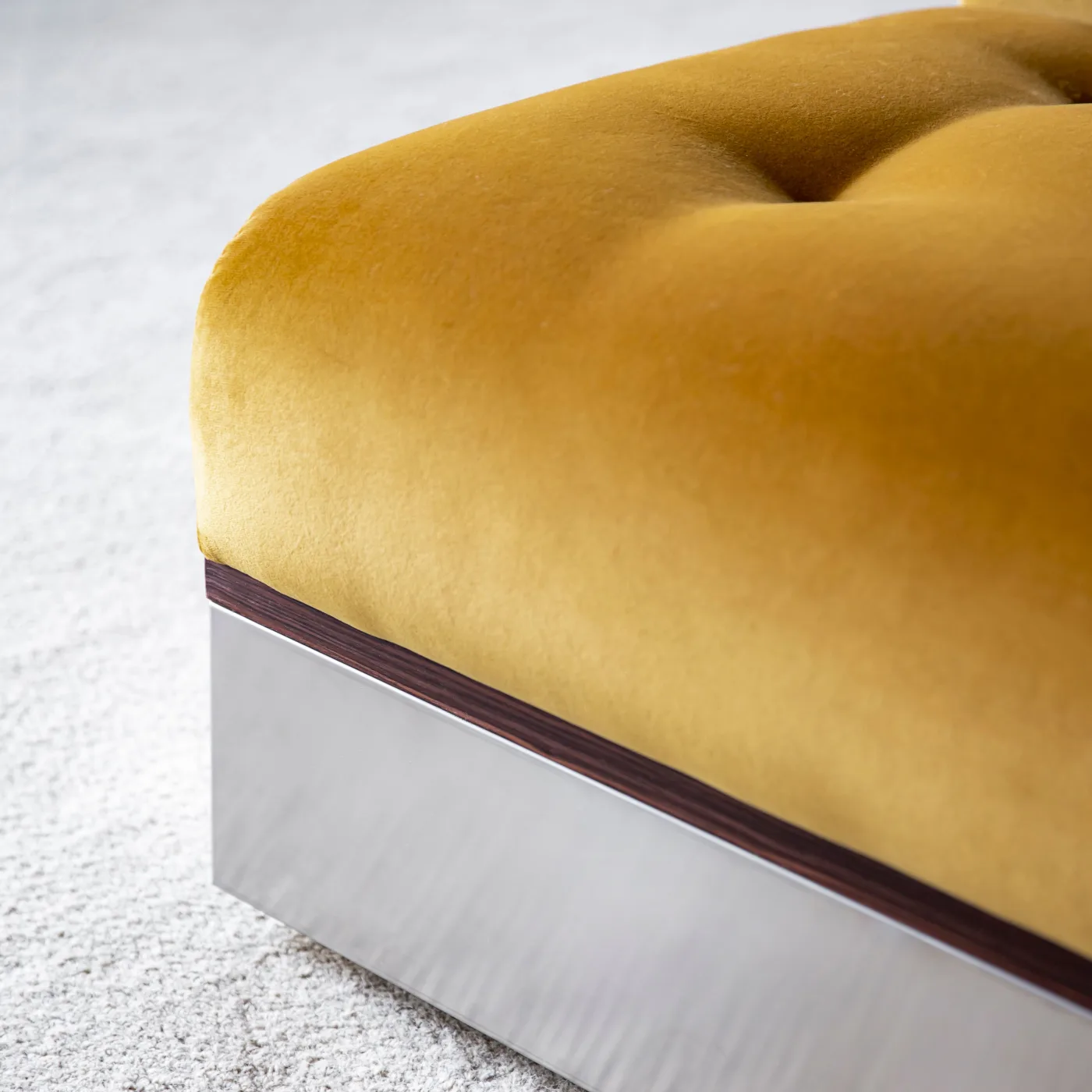 Stanley Modular Fabric And Stainless Steel Armchair