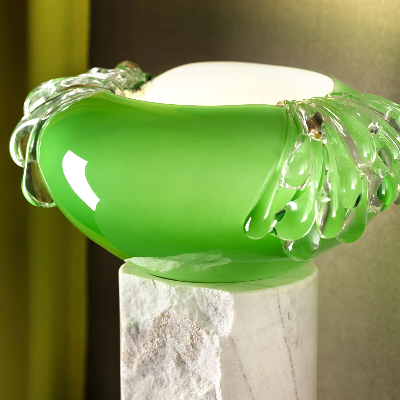 Stravedamento Green Murano Glass Table Lamp
