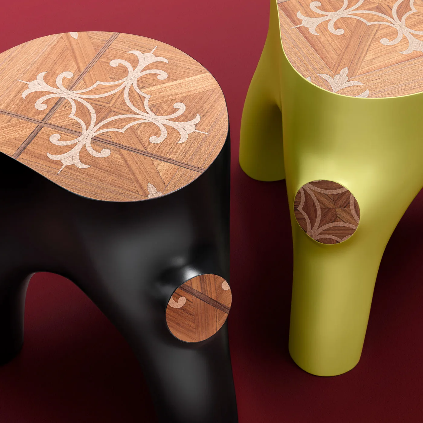 Stump Yellow Accen Table