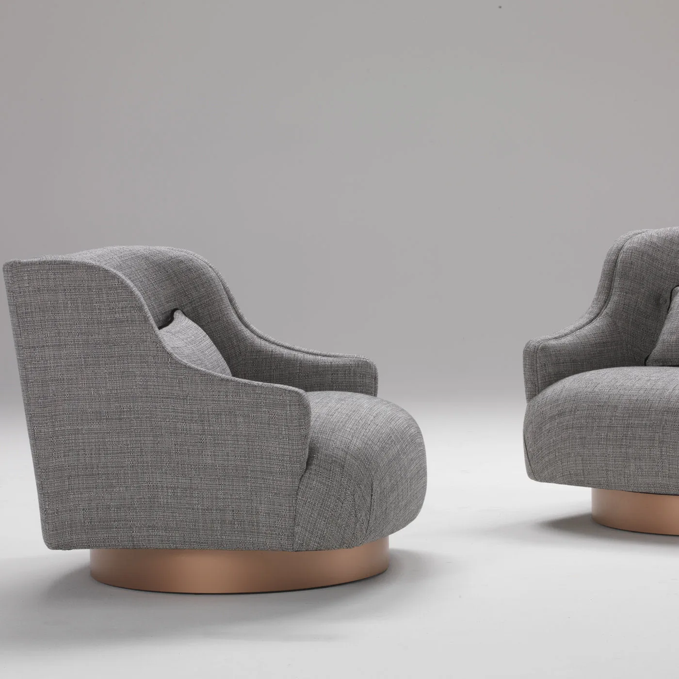 Swivel Gray Armchair