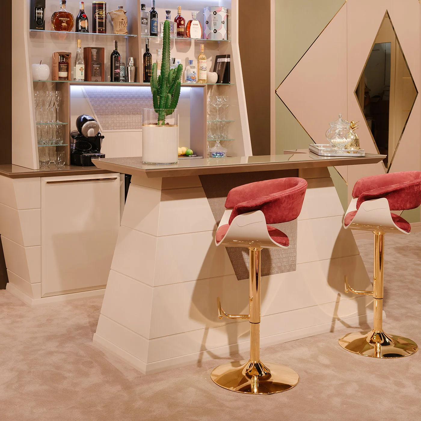 Swivel Joyce Bar Stool By Pino Vismara