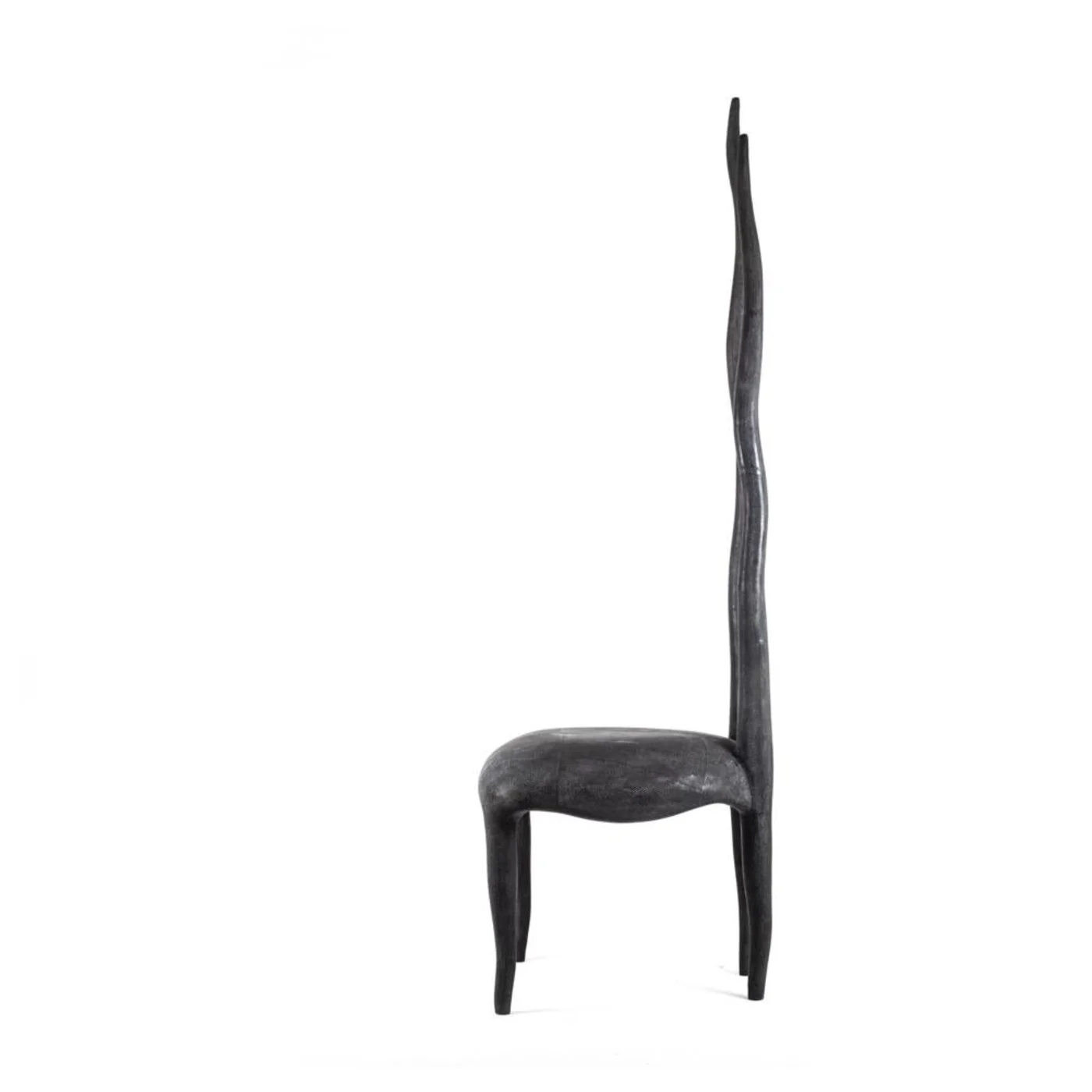 Sylvie Chair in Coal Black Shagreen