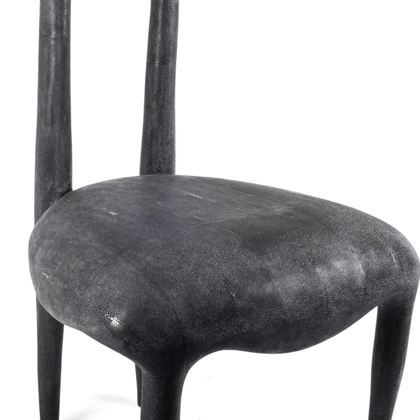 Sylvie Chair in Coal Black Shagreen