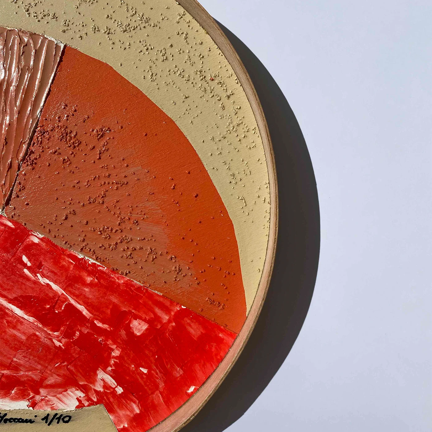 T5 Round Red Tray by Meccani Studio