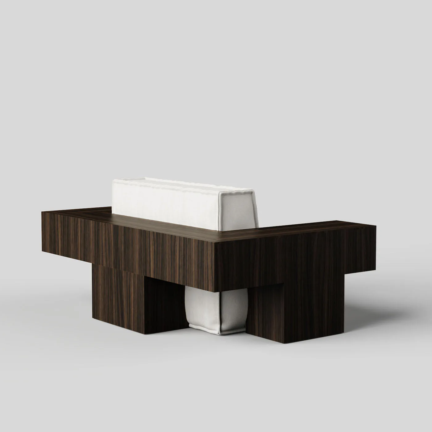 Tadao White Natural Walnut Armchair