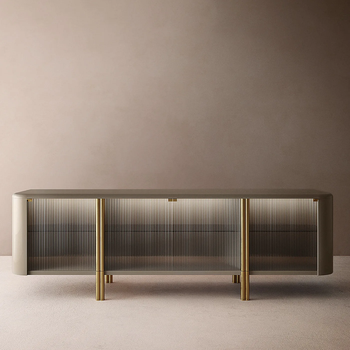 Tecla Glass & Metal Sideboard by Marco Boga