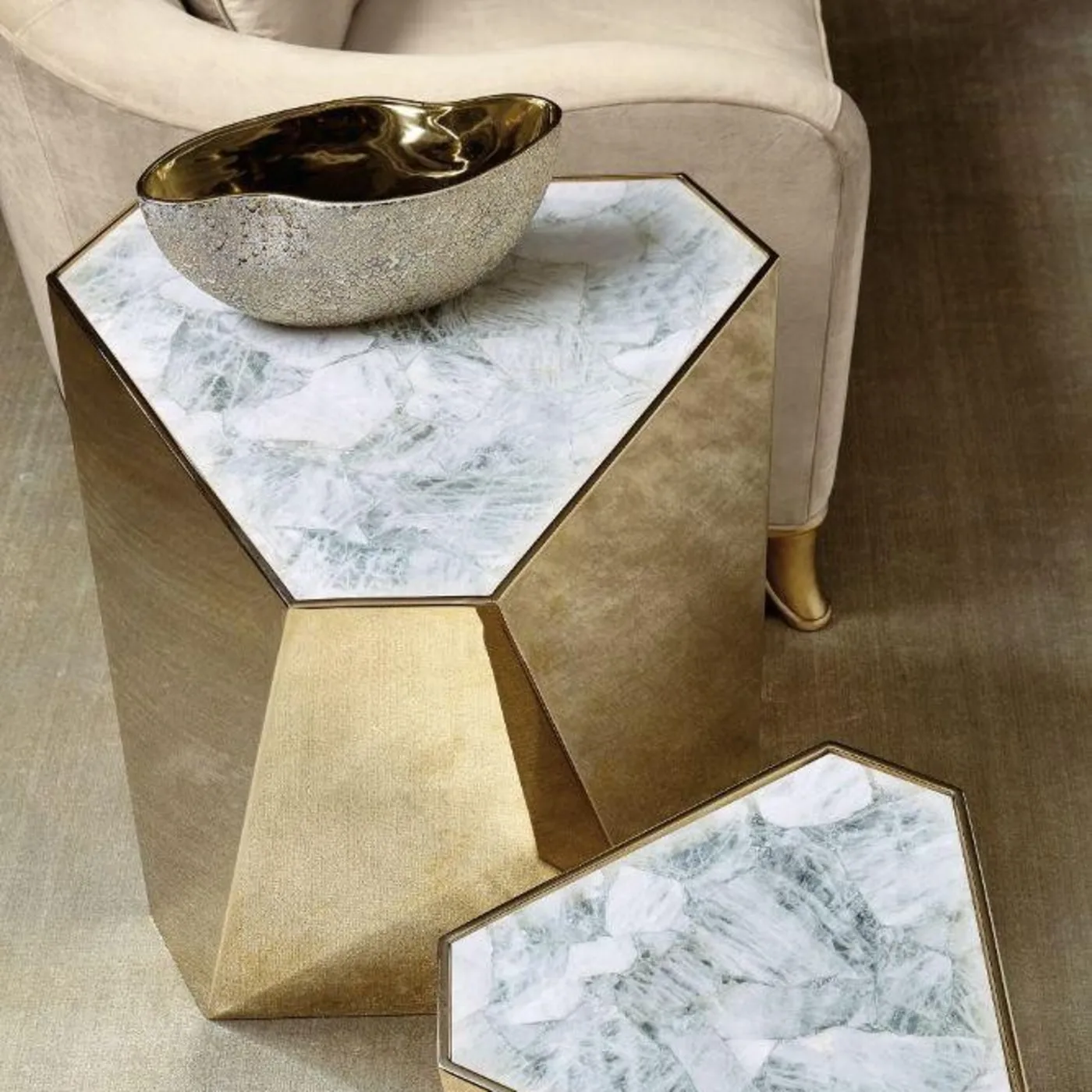 The Contempo Small Side Table Gold