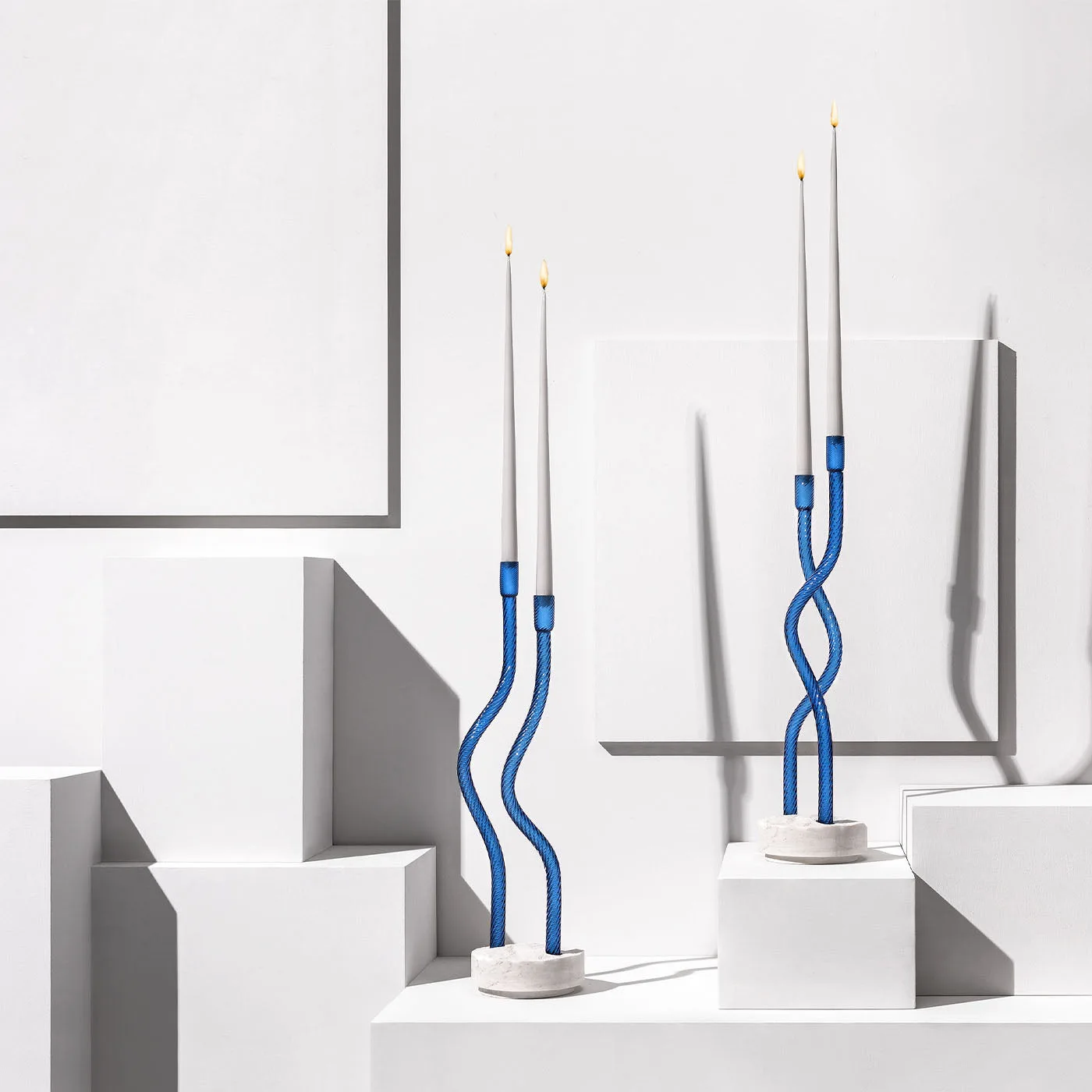Thew Blue Hug Of Artisans Candle Holders