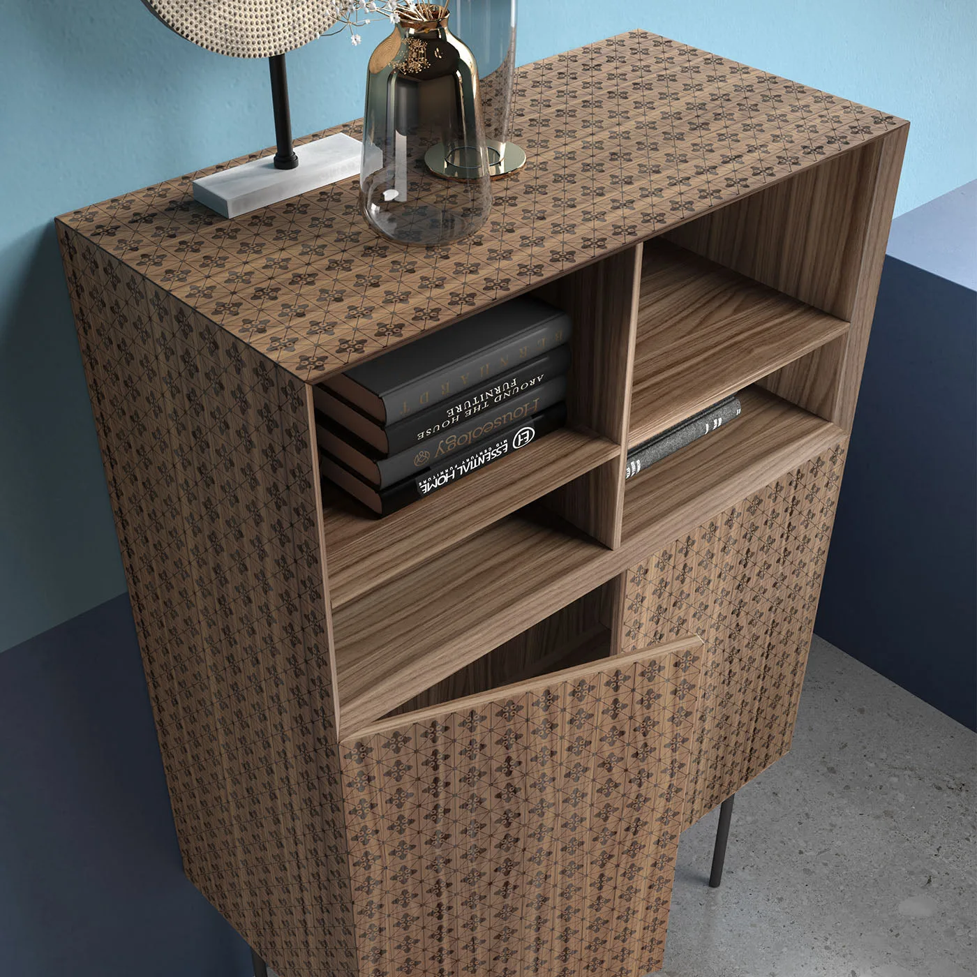 Tiles Diamond Pattern Cabinet
